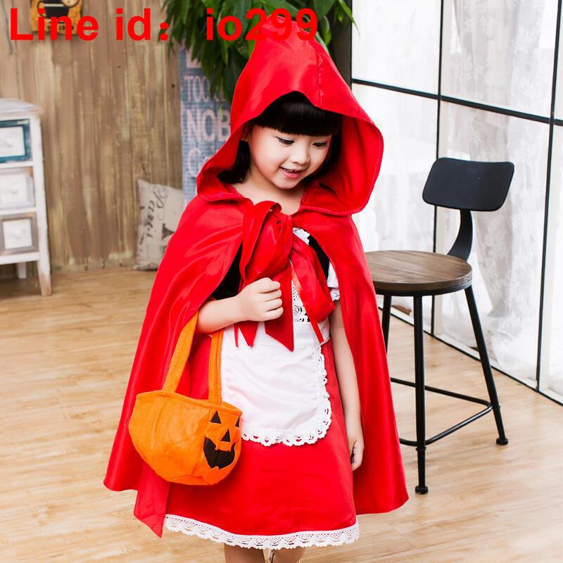 兒童服裝女童寶寶cosplay小紅帽表演女孩衣服公主裙演出服