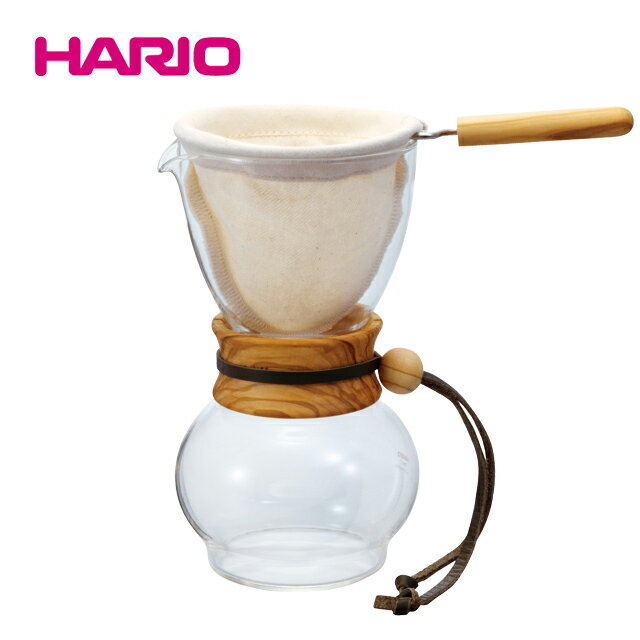 《HARIO》濾布橄欖木手沖咖啡壺480ml DPW-3-OV 3~4杯