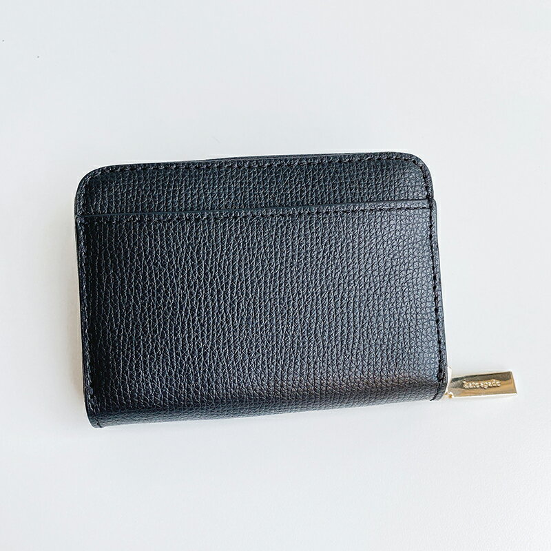 美國百分百【全新真品】Kate Spade 皮夾 零錢包 素色 皮革 短夾 女用 精品 黑色 CD56 女神手袋 4