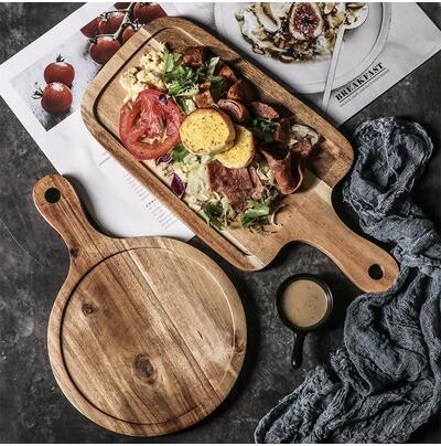 托盤 牛排餐盤木質家用日式木盤長方形盤子西餐盤早餐餐具披薩木板托盤