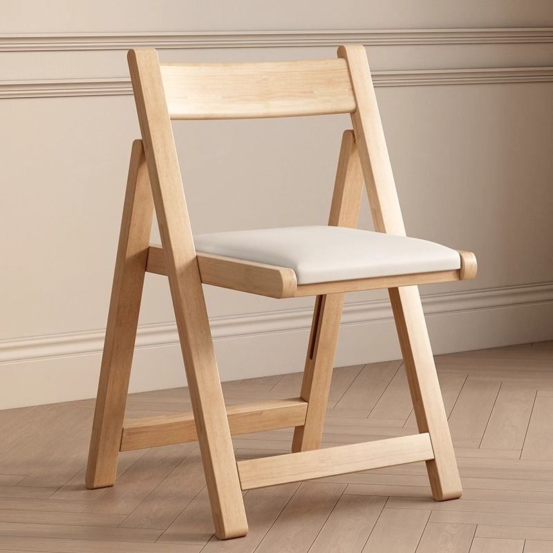 【限時優惠】實木折疊椅子家用凳子小戶型餐椅麻將椅辦公電腦椅便攜折椅靠背椅