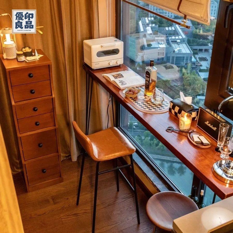 免運 工廠直銷 吧檯桌 長條桌 實木桌 靠墻桌 高腳桌 實木吧檯桌 實木吧臺桌窄桌子陽臺休息桌咖啡桌小戶型餐桌奶茶桌加厚實木桌特惠/開立發票 全館折扣 售後保障y5322