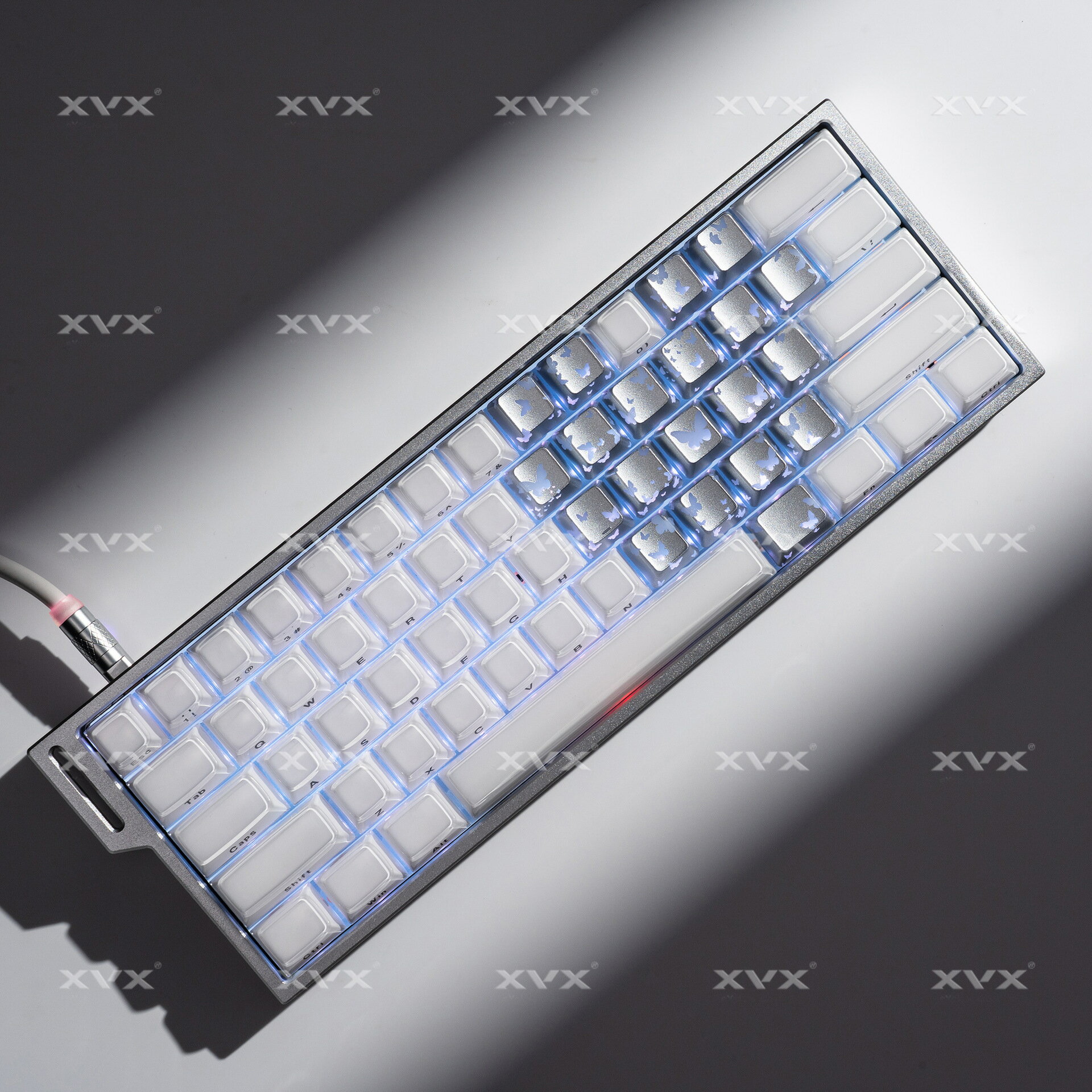 XVX《愛心》IMD愛心蝴蝶無畏契約暮蝶圖案鍵帽透光打瓦電競遊戲