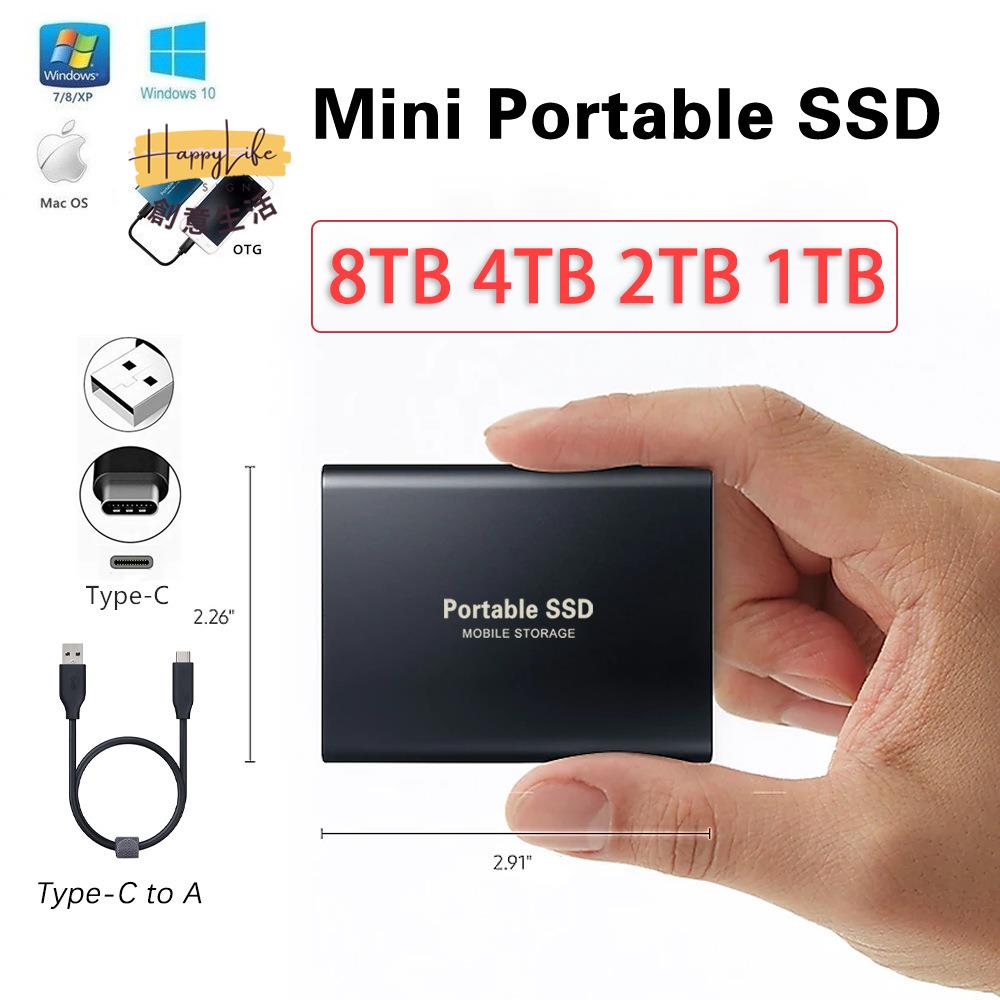 迷你128T SSD 移動固態 硬碟8TB 4T 2T 1T可印logo硬碟升級[DD0505006]