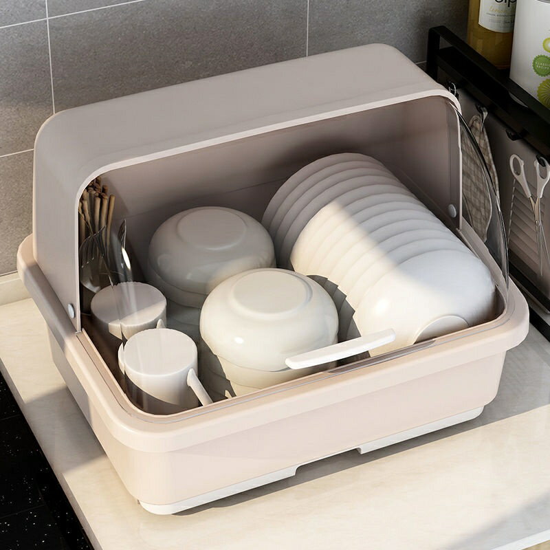 免運 廚房瀝水碗櫃 帶蓋餐具放碗碟收納架 廚房用品 家用大全碗筷收納盒 置物架 抽屜式 7Ltm
