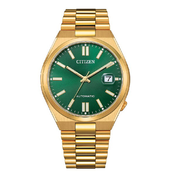CITIZEN 星辰 Mechanical系列 NJ0152-51X 撞色機械時尚腕錶 綠x金 40mm｜樂天全館特惠中★指定刷卡回饋10%