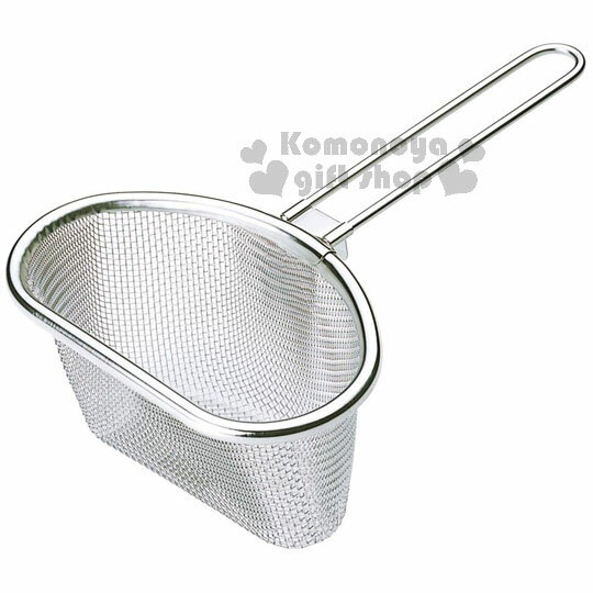 小禮堂 MAMA COOK 日製手柄不鏽鋼濾網《銀.半圓》