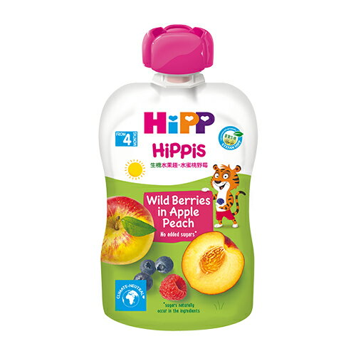 HiPP 喜寶 生機水果趣-水蜜桃野莓100g★衛立兒生活館★