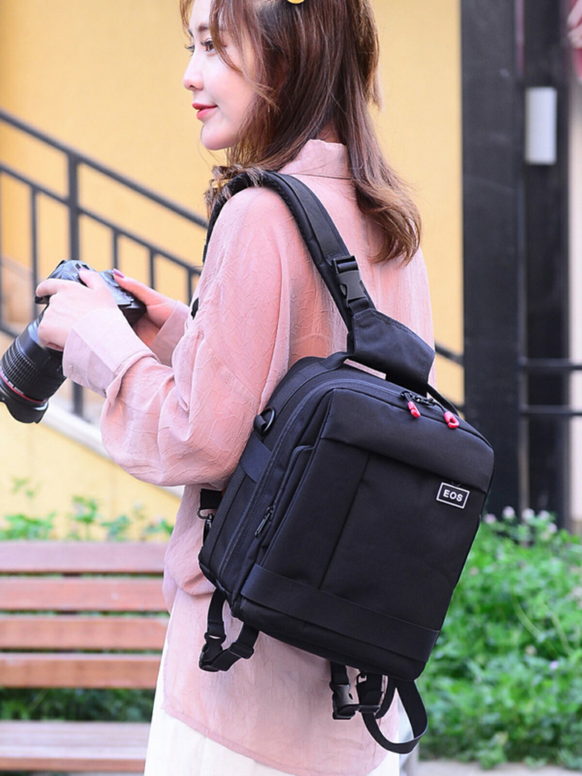 單反相機包微單便攜雙肩適用于佳能尼康索尼專業數碼防水輕便背包