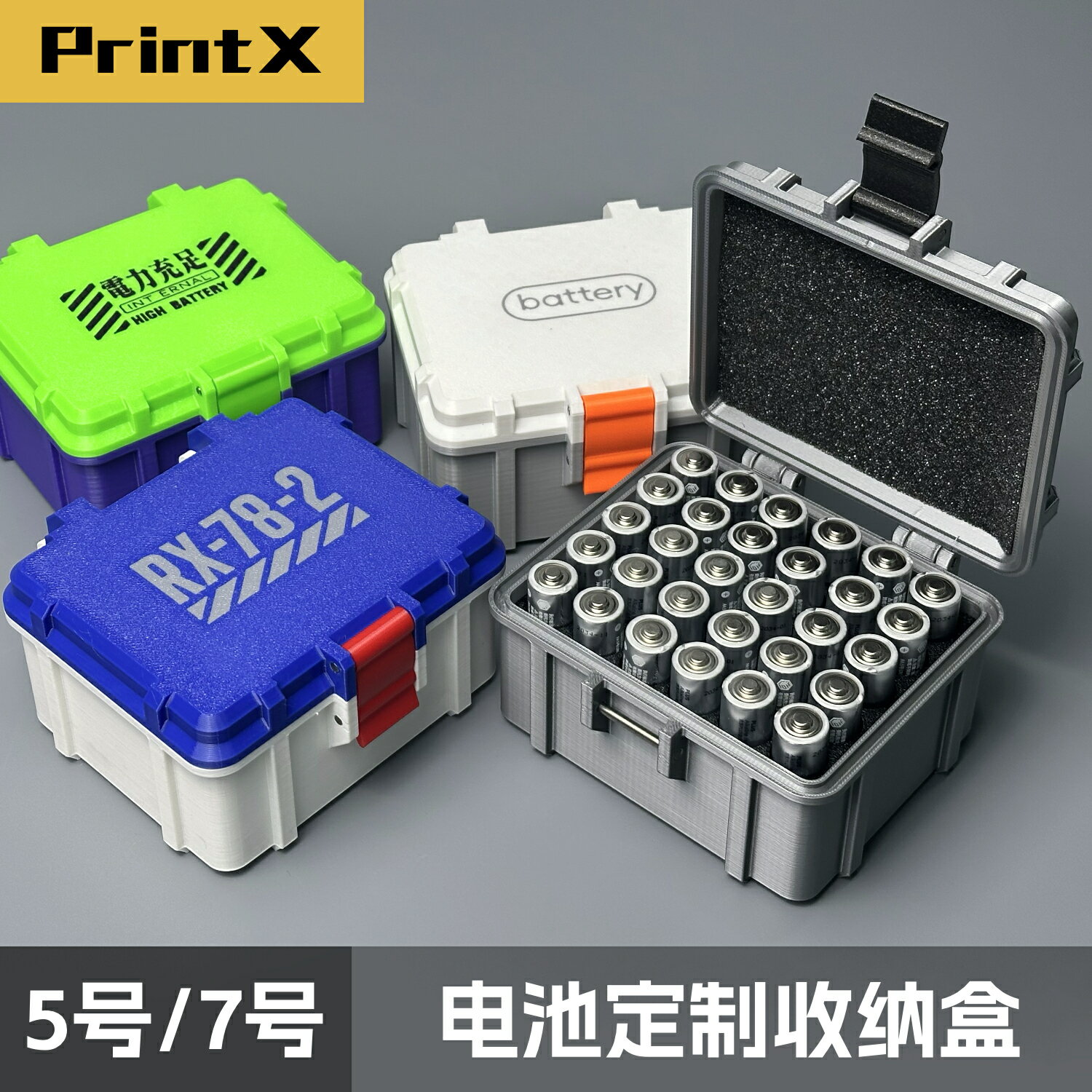{可打統編 保固一年}適配5號AA/7號AAA電池收納盒充電電池保護防水盒高達元祖EVA配色