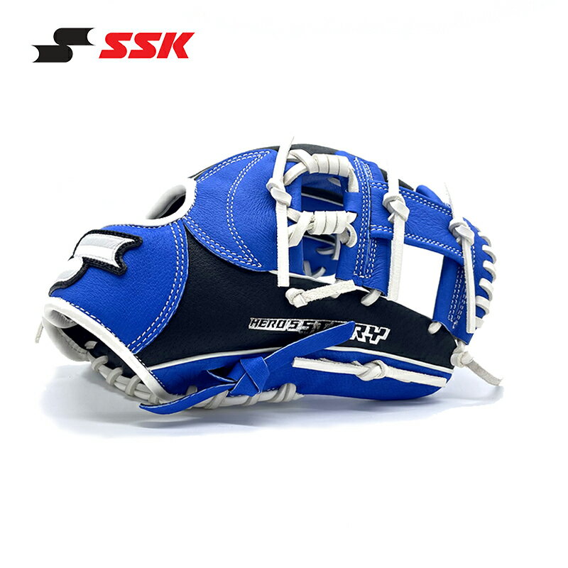 免運 日本SSK兒童青少年棒球打擊手套豬皮軟式HERO STORY系列壘球通用 10.75寸 雙十一購物節