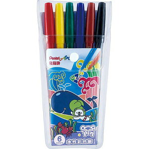 【角落文房】Pentel 飛龍 S3602 水性彩色筆 6色組