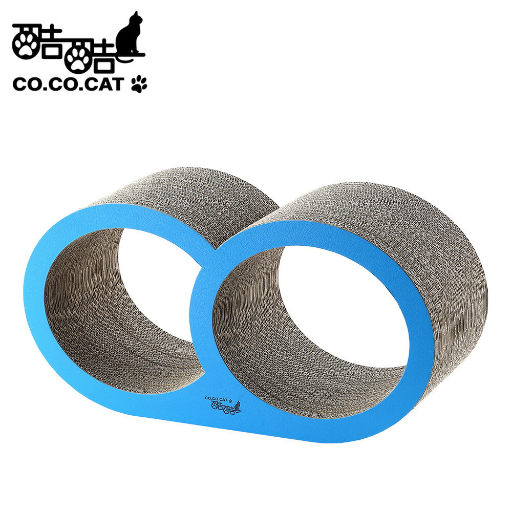 【Co.Co.Cat 酷酷貓 】雙橡圓-100%台灣製貓抓板(隨機不挑色)◆MrQT喬田鮮生◆