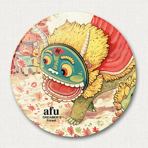 AFU - L02 afu陶瓷吸水杯墊-歡樂獸