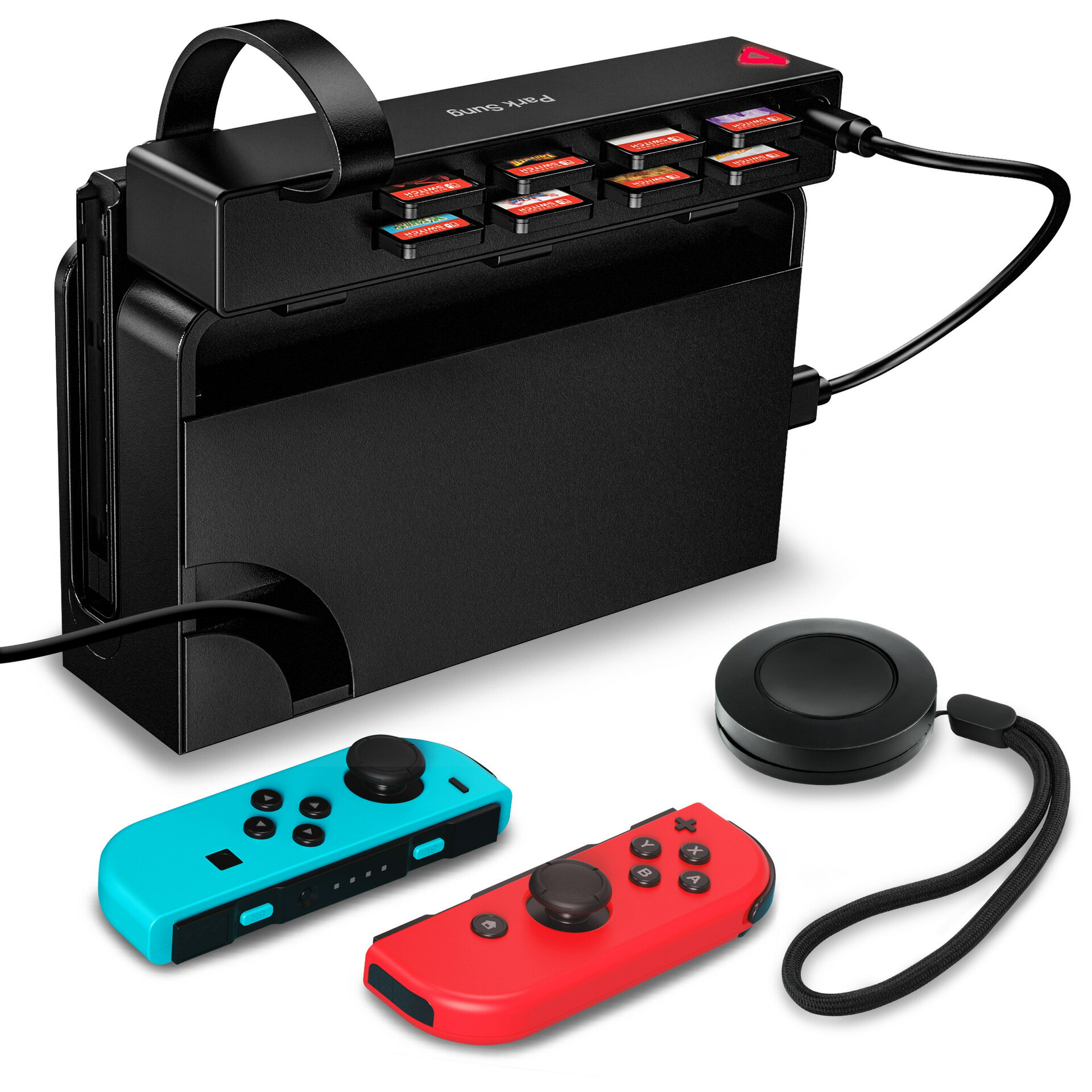 NS Switch遊戲機卡帶切換器收納多卡槽擴充套件讀卡按鍵無線遙控8卡槽【宜家良品百貨】