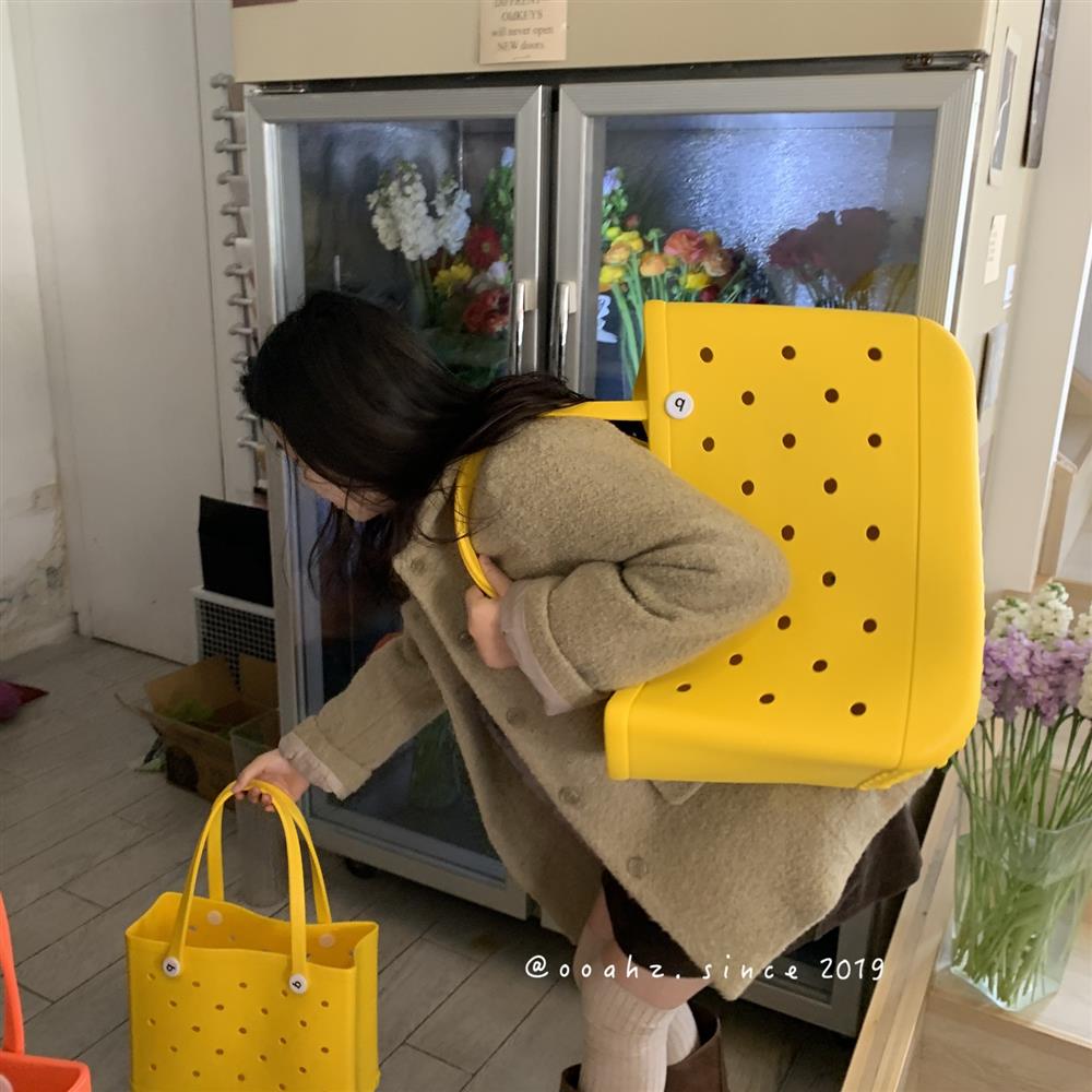 取快遞用EVA洞洞沙灘包~防水發泡手提包買選單肩購物包袋
