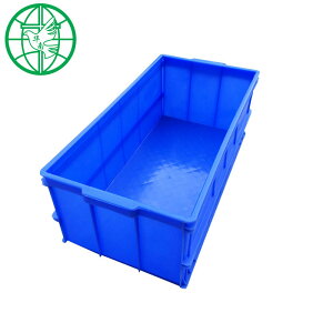 周轉箱 塑料24號周轉箱 600*300*210藍色膠盆 可堆高塑料筐
