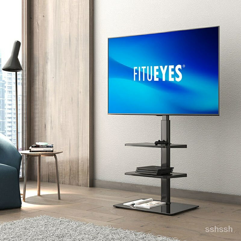 【電視機支架】FITUEYES電視支架落地掛架電視機架子3255英寸顯示器掛架底座立式掛架 落地電視架 移動電視架M