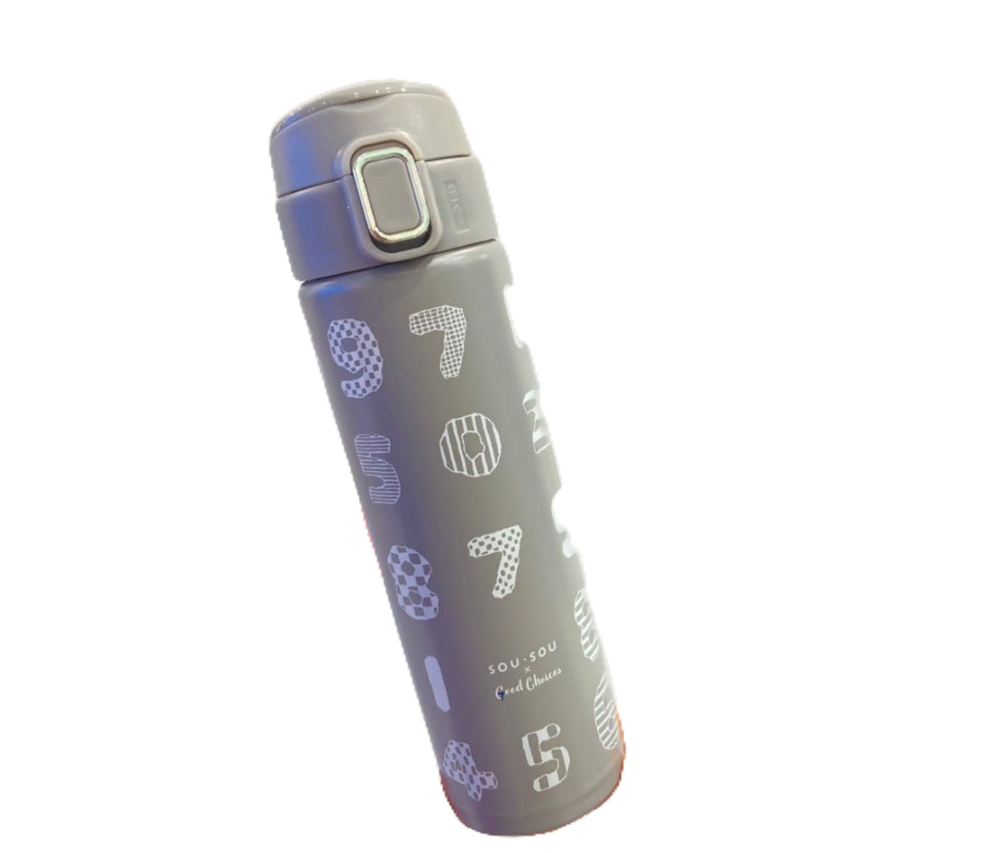SOU SOU sousou 保溫瓶 304不鏽鋼 480ml 現貨 數字遊戲 彈跳式瓶蓋 手提式設計 7-11 711