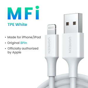 【日本代購】UGREEN MFi USB 轉 Lightning 線 適用於 iPhone 14 13 12 Pro Max 2.4A 快速充電 iPhone 適用 iPad 手機線