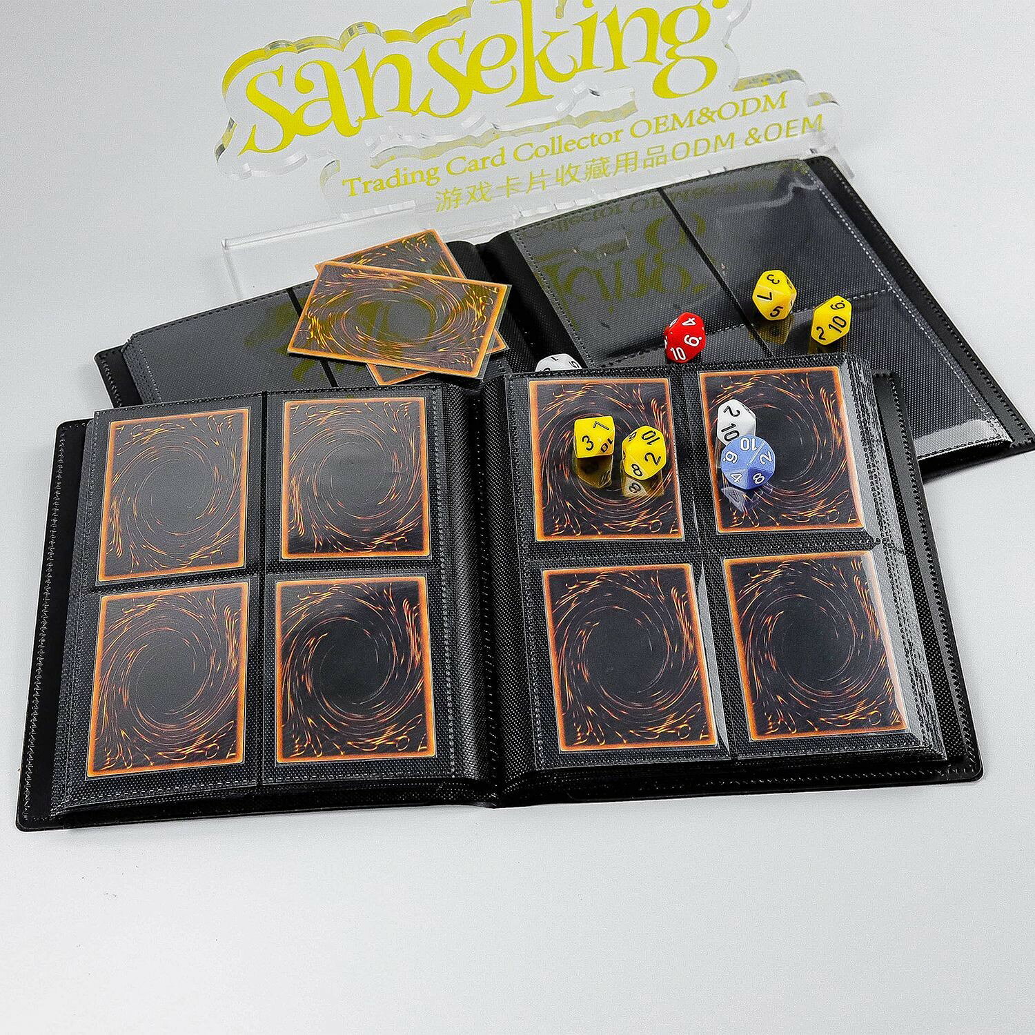 Sanseking正版4格綁帶卡冊小巧便攜遊戲動漫奧特曼球星卡牌收藏冊