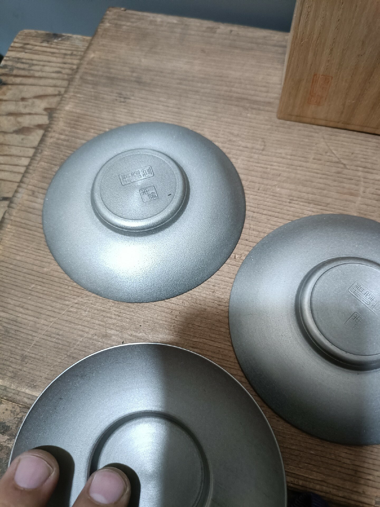 純錫 茶托 日本回流昭和時期純錫茶托杯托杯墊錫托錫碟,全品全新,帶包裝