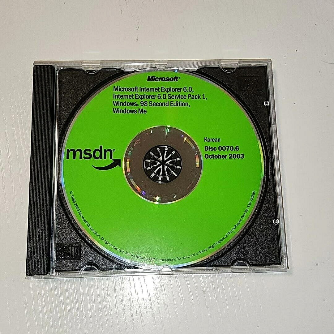 MSDN 韓文版 IE6.0 Windows98SE Windows Me 復古光碟 經典懷舊系統【微軟批發零售】