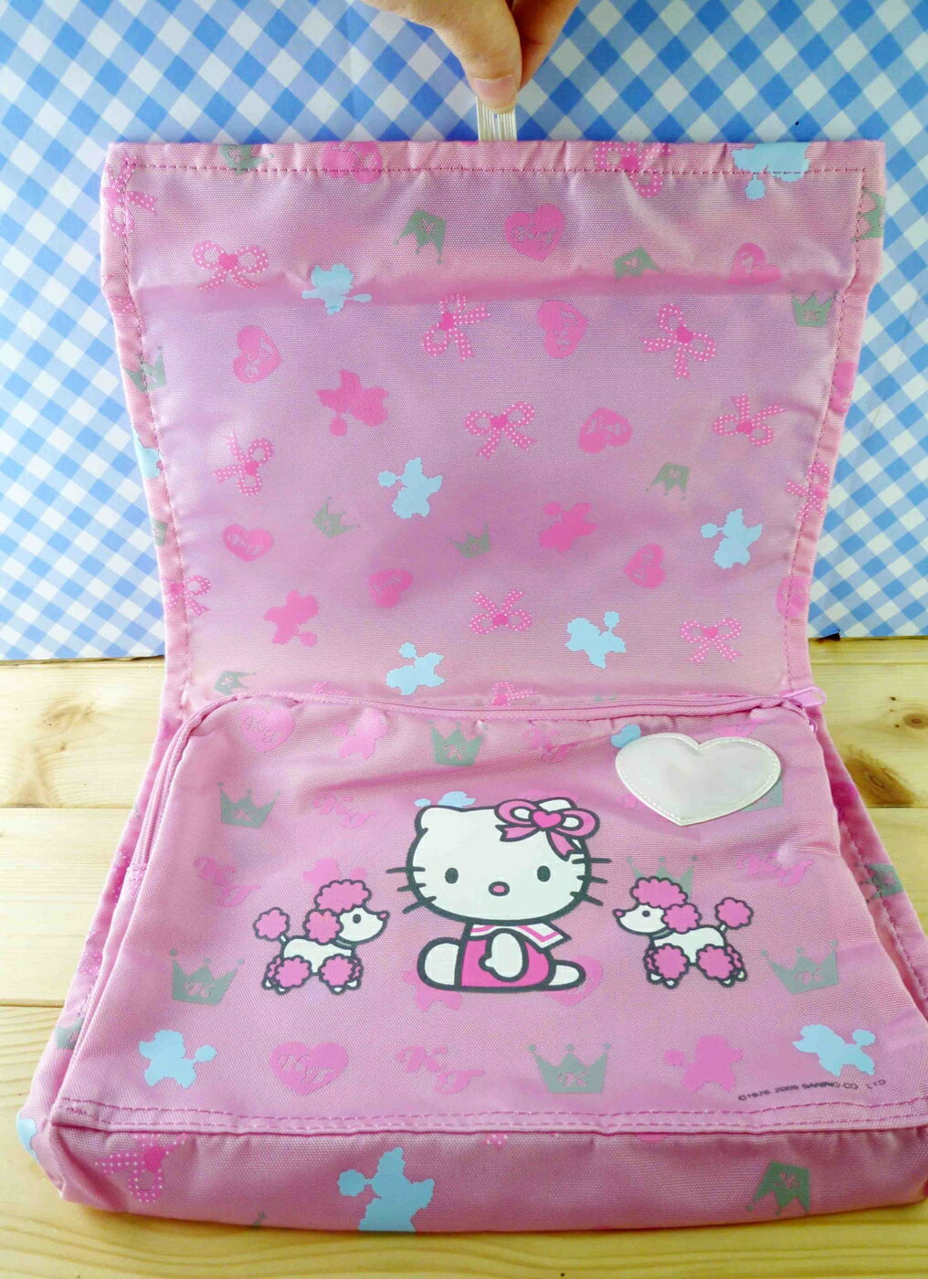 【震撼精品百貨】Hello Kitty 凱蒂貓 化妝包/筆袋-收納袋-貴賓 震撼日式精品百貨