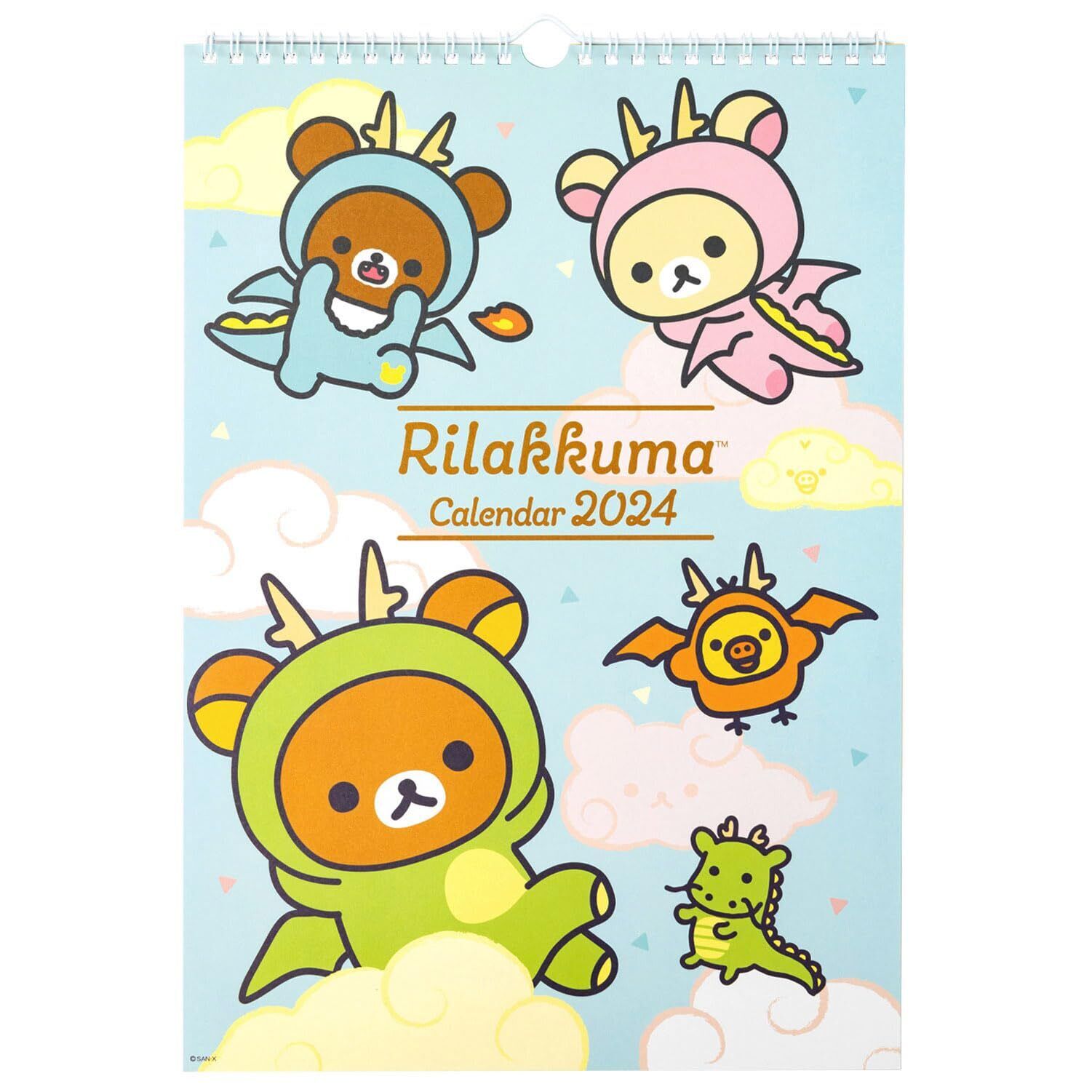 【震撼精品百貨】2024年 掛曆/年曆/手帳~Rilakkuma San-X拉拉熊懶懶熊 2024 B4掛曆 壁曆-恐龍*84051