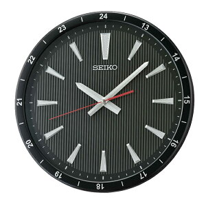 SEIKO時鐘 黑色錶圈造型滑動式秒針【NG100】