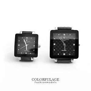 Valentino范倫鐵諾 經典格紋錶盤設計精密陶瓷方形手錶腕錶 柒彩年代【NE1247】原廠公司貨