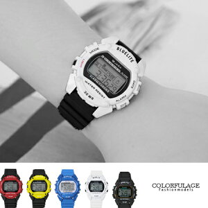 手錶 色彩豐富薄型多功能撞色電子錶腕錶 JAGA捷卡原廠公司貨 柒彩年代【NE1314】多色可選