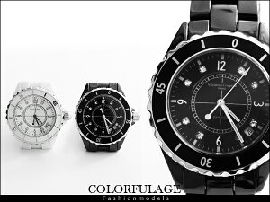 柒彩年代【NE459】高精密全陶瓷腕錶 Valentino范倫鐵諾 藍寶石鏡片+日本機芯手錶~單隻