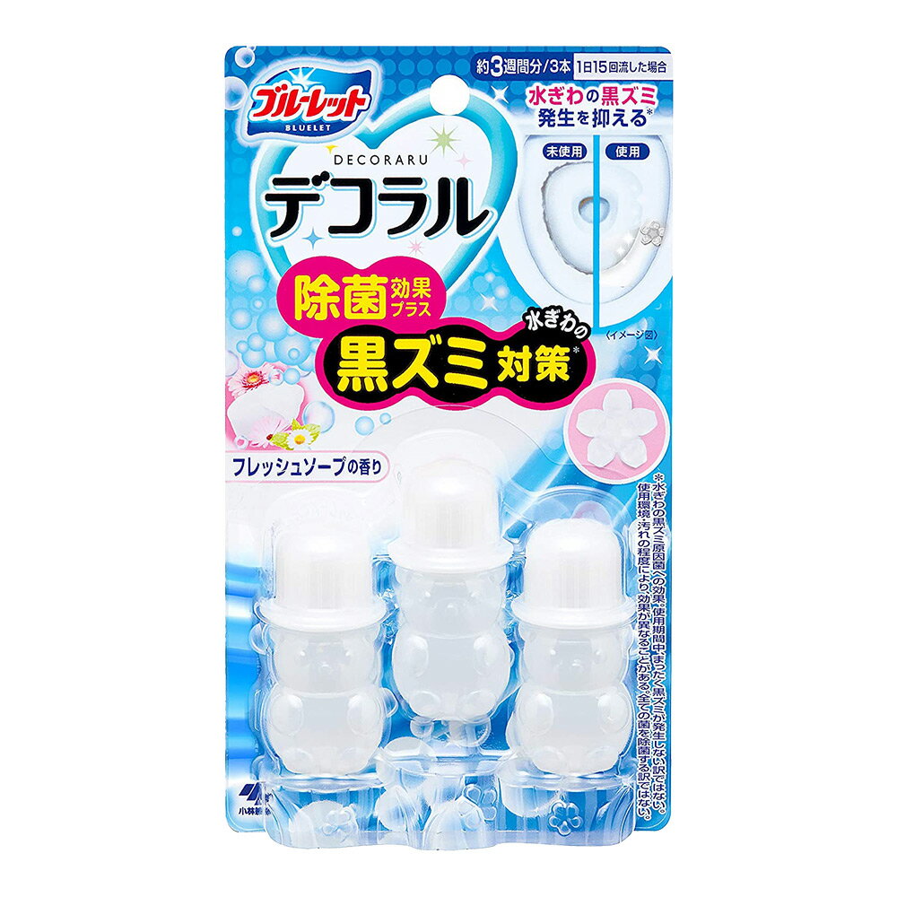 日本 小林製藥 馬桶消臭花瓣香氛凝膠(皂香除菌)7.5g x3入