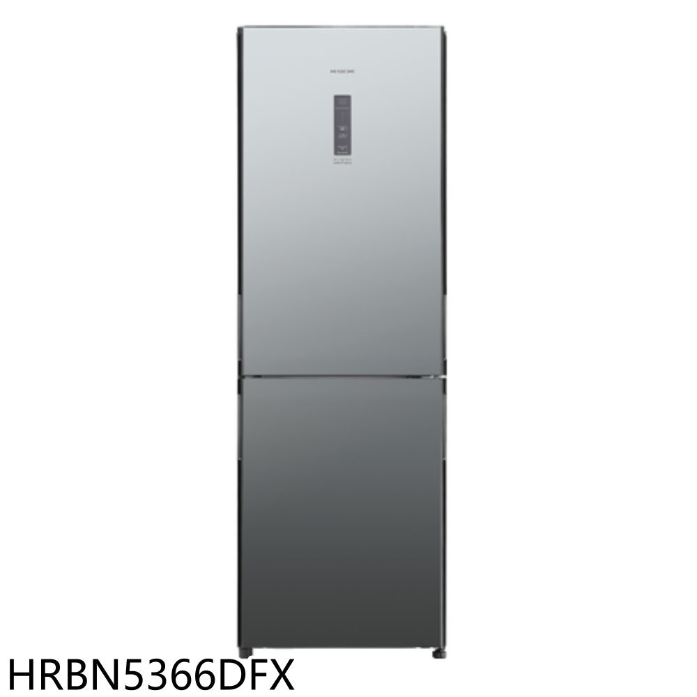 APP下單4%點數★日立家電【HRBN5366DFX】313公升雙門HRBN5366DF琉璃鏡冰箱右開(含標準安裝)