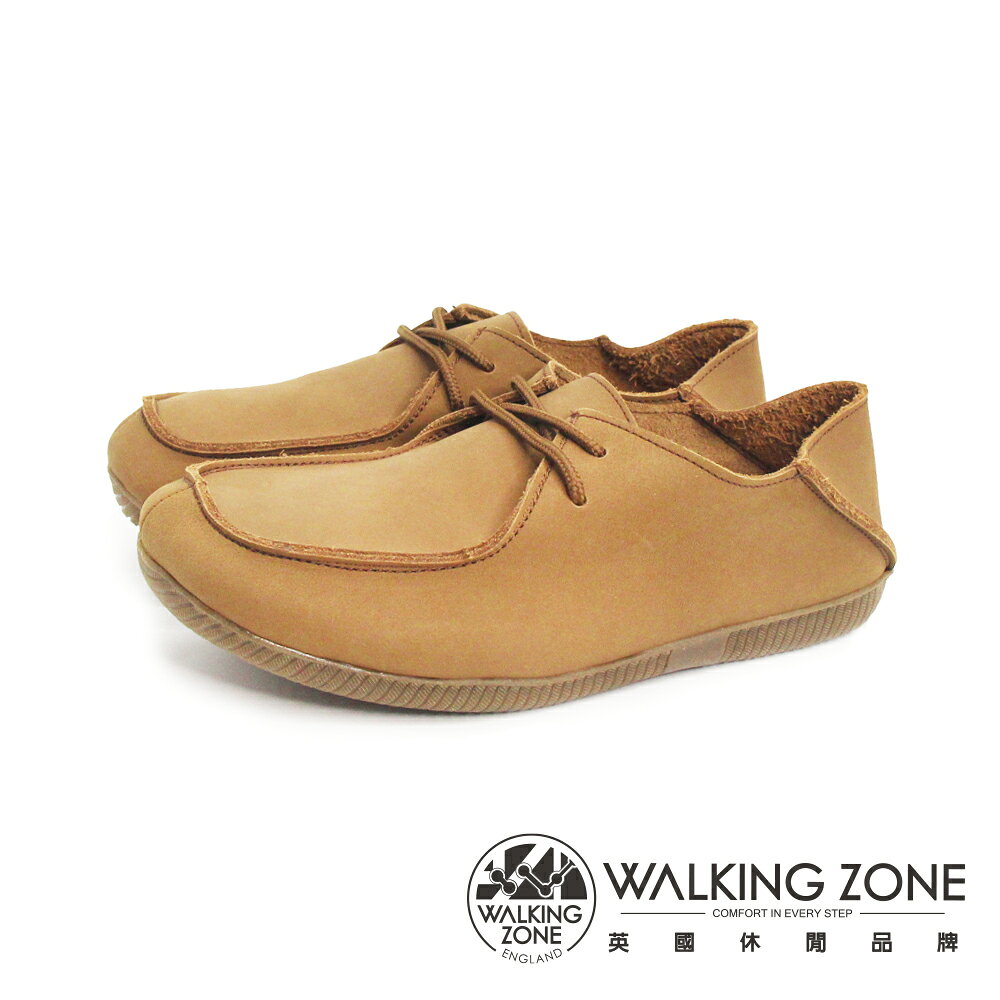 WALKING ZONE(女)可踩式雙穿休閒女鞋-深棕色