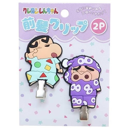 【震撼精品百貨】蠟筆小新 Crayon Shin-chan~蠟筆小新造型矽膠髮夾2入組 (睡衣款)*41127