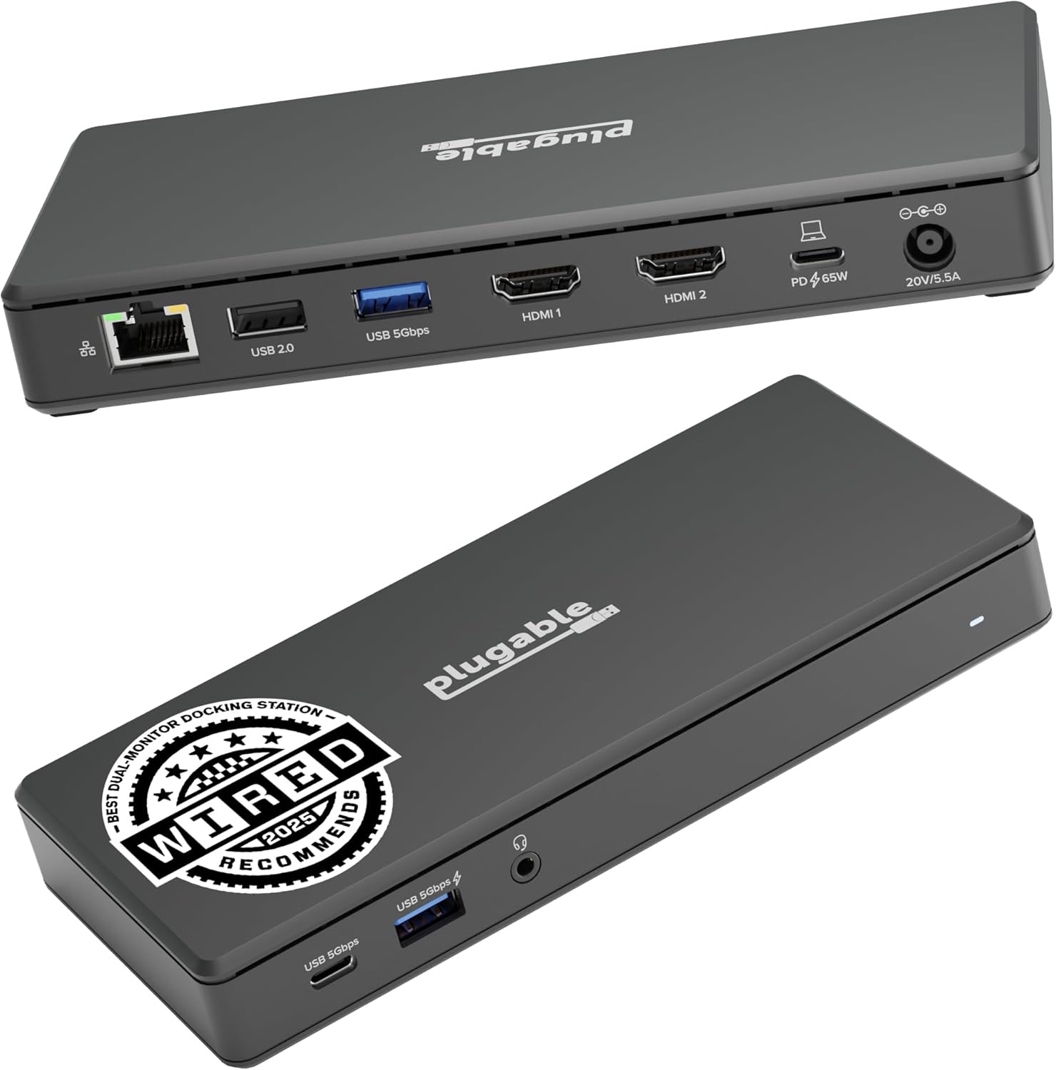 [6美國直購免運] Plugable UD-MSTH2 9合1顯示器擴充埠 65W USB-C Docking Station Dual 4K 60Hz HDMI