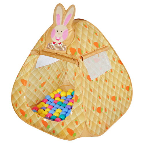 【寶貝樂】可愛兔帳蓬折疊遊戲球屋送100球(BTCBH12)