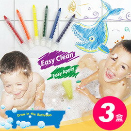 【樂兒學】超值3盒可擦拭水性環保6色浴室蠟筆-台灣製造【ML0142】(SL0006) 0