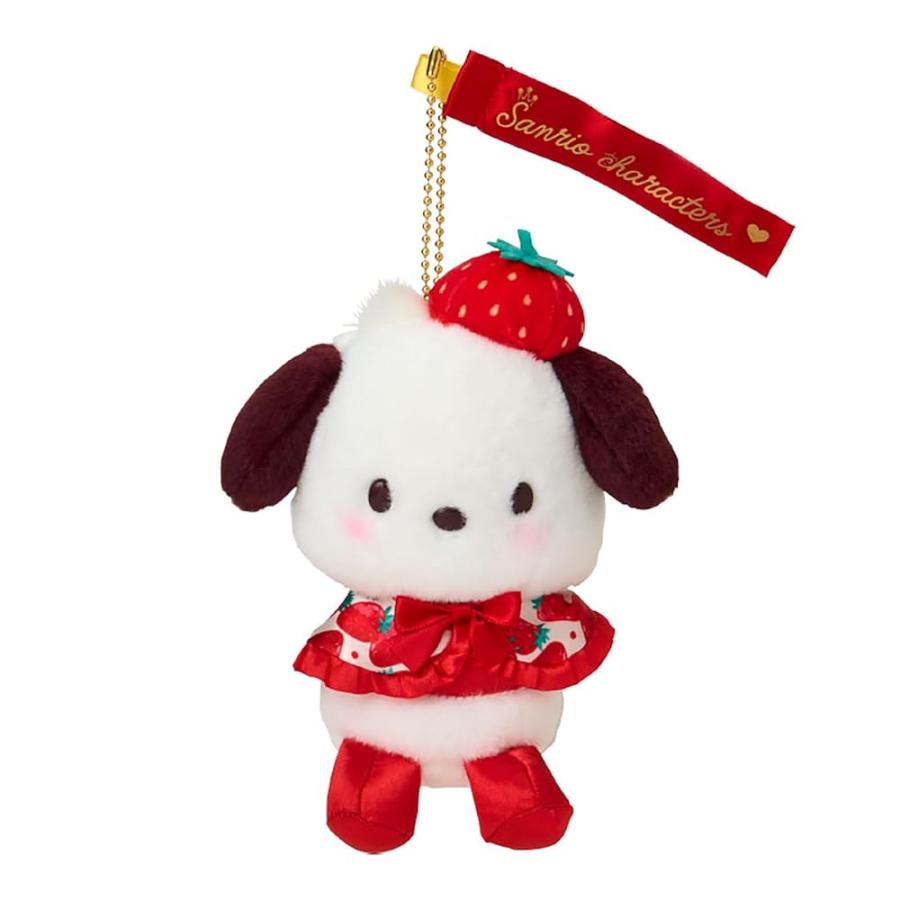 【震撼精品百貨】Pochacco 帕帢狗~日本三麗鷗Sanrio 帕恰狗草莓新聞限定絨毛娃娃吊飾*83904