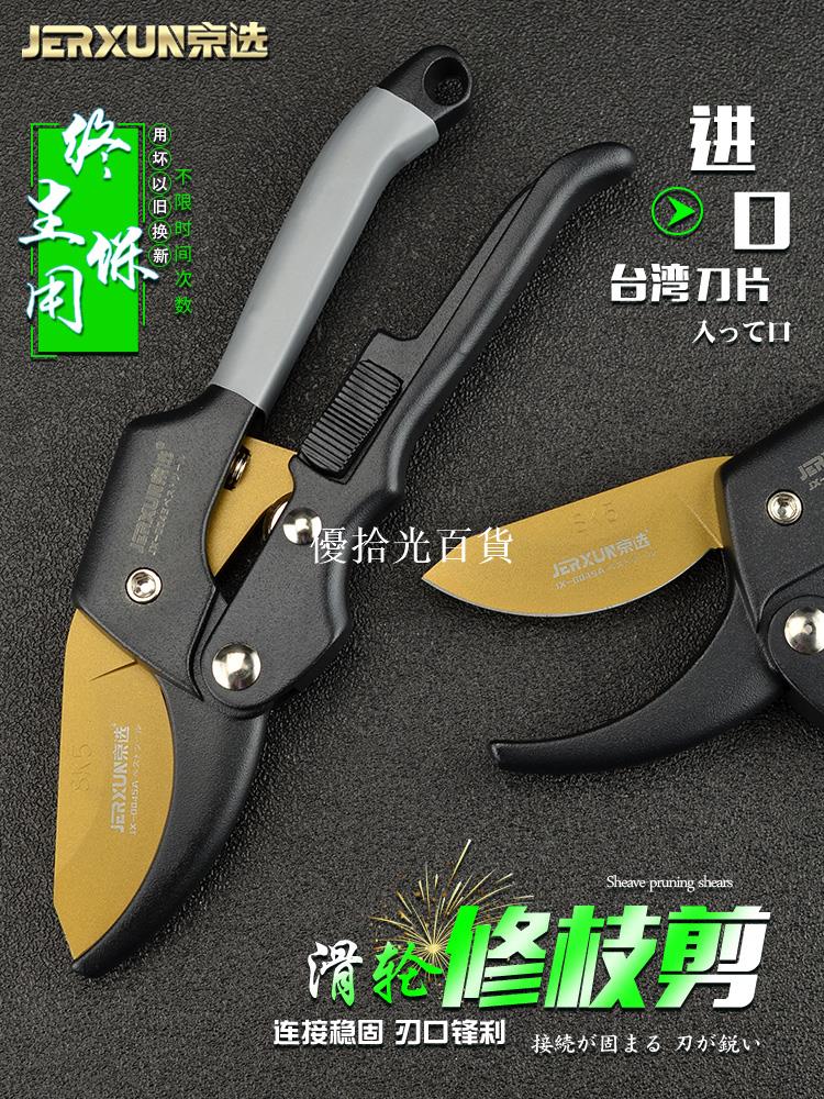 京選進口果樹修枝剪刀園藝修剪樹枝園林省力修花枝剪強力粗枝剪子[領邦五金配件]