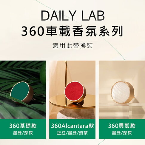 Daily Lab LQ 360°系列車載香氛香片補充包(兩片裝) 1