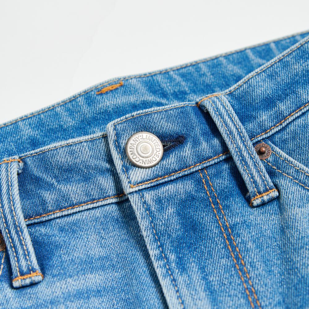 EDWIN 男款 RED LABEL 365 丹寧中腰窄管直筒褲 (石洗藍) 2