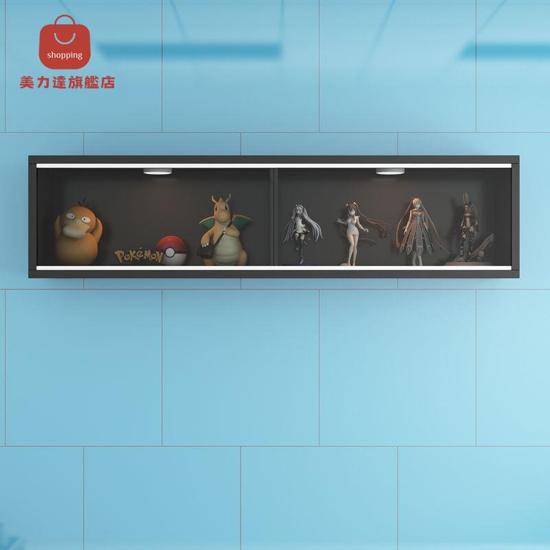 實木 生態板鋼化玻璃移門廚房吊櫃 書櫃 儲物櫃 手辦掛墻展示櫃 可定制 [PP0429001]