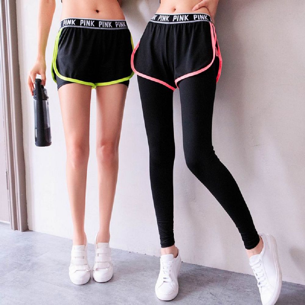 ★限時下殺$238★MIUSTAR 正韓-PINK系列螢光色滾邊超彈力排汗運動長/短褲(共12色)0525 預購【NJ1379GW】