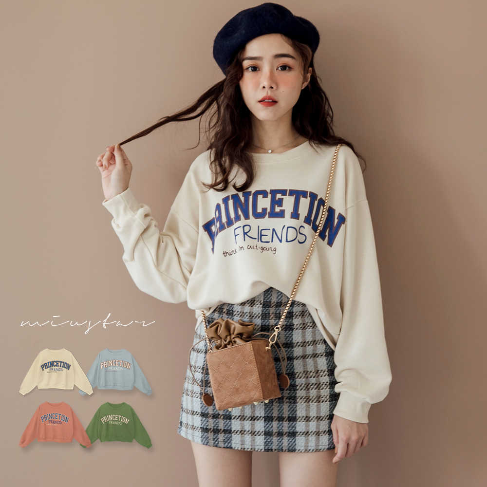 ★限時下殺$339★MIUSTAR 正韓-PRINCETION英字膠印短版上衣(共3色)0214 預購【NL0200RE】