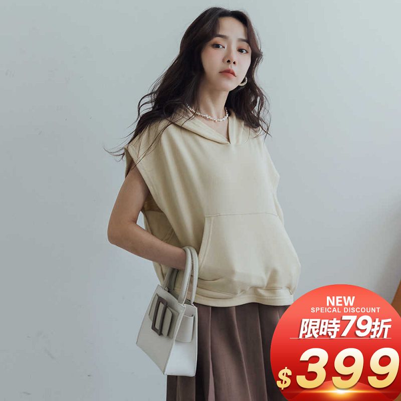 ★限時下殺$399★MIUSTAR[網站獨賣]水洗大絨連帽袋鼠袋背心(共3色)0829預購【NL5517RE】