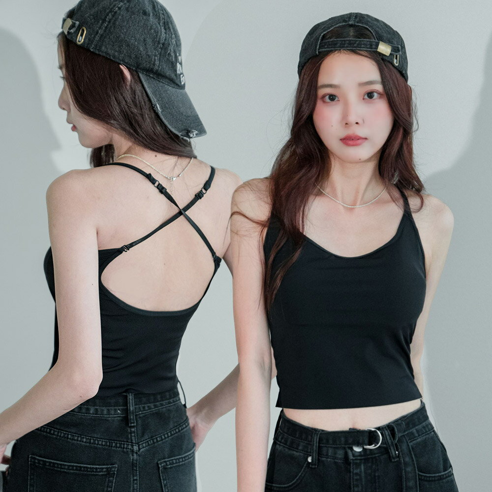 ★限時下殺$250★MIUSTAR可調式細肩帶美背立體成形乳膠杯墊冰絲背心(共3色)0617預購【NR1422】