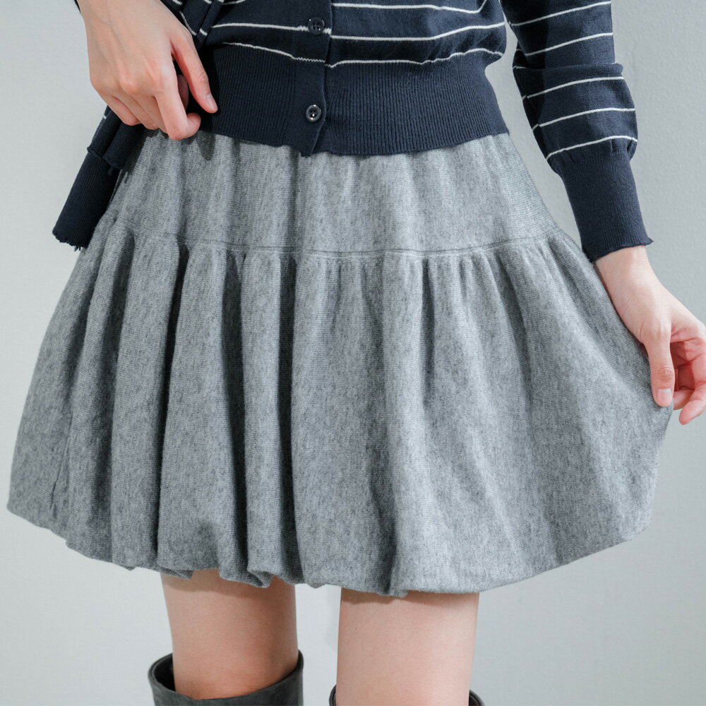 ★限時下殺$430★MIUSTAR腰鬆緊包心紗氣球蓬蓬短裙(共3色)0916預購【NR1928】